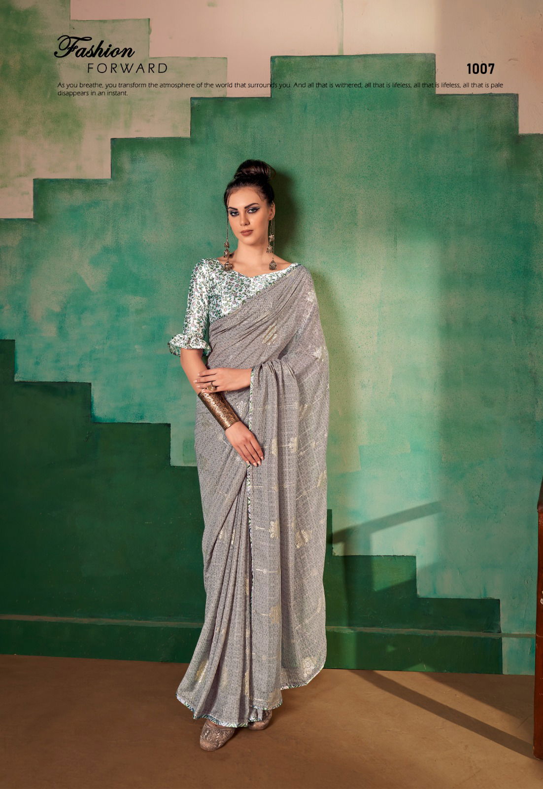 Stavan Sira Georgette Party Wear Sarees Catalog